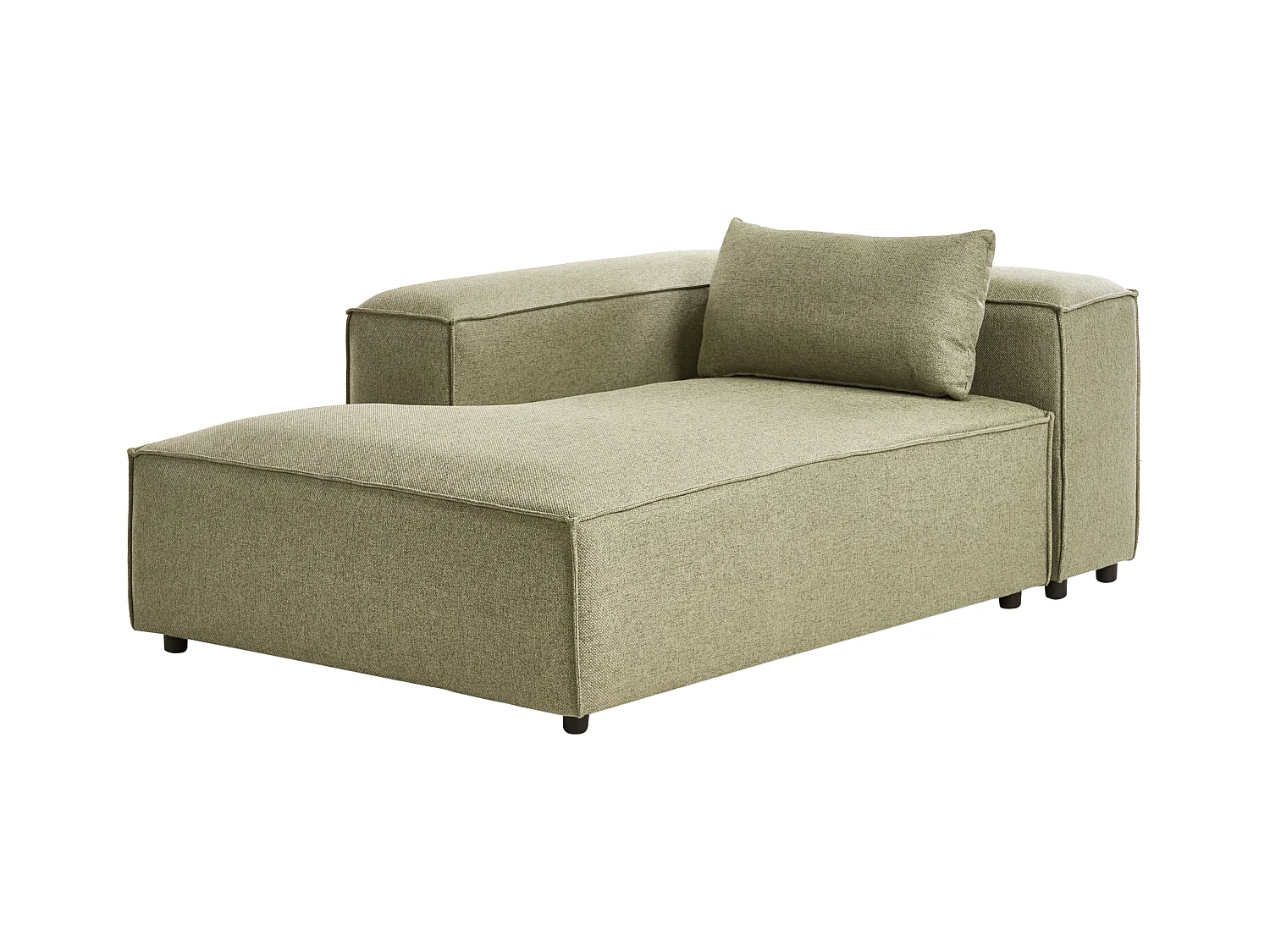 Chaise longue côté droit BRANDE Tissu Vert clair
