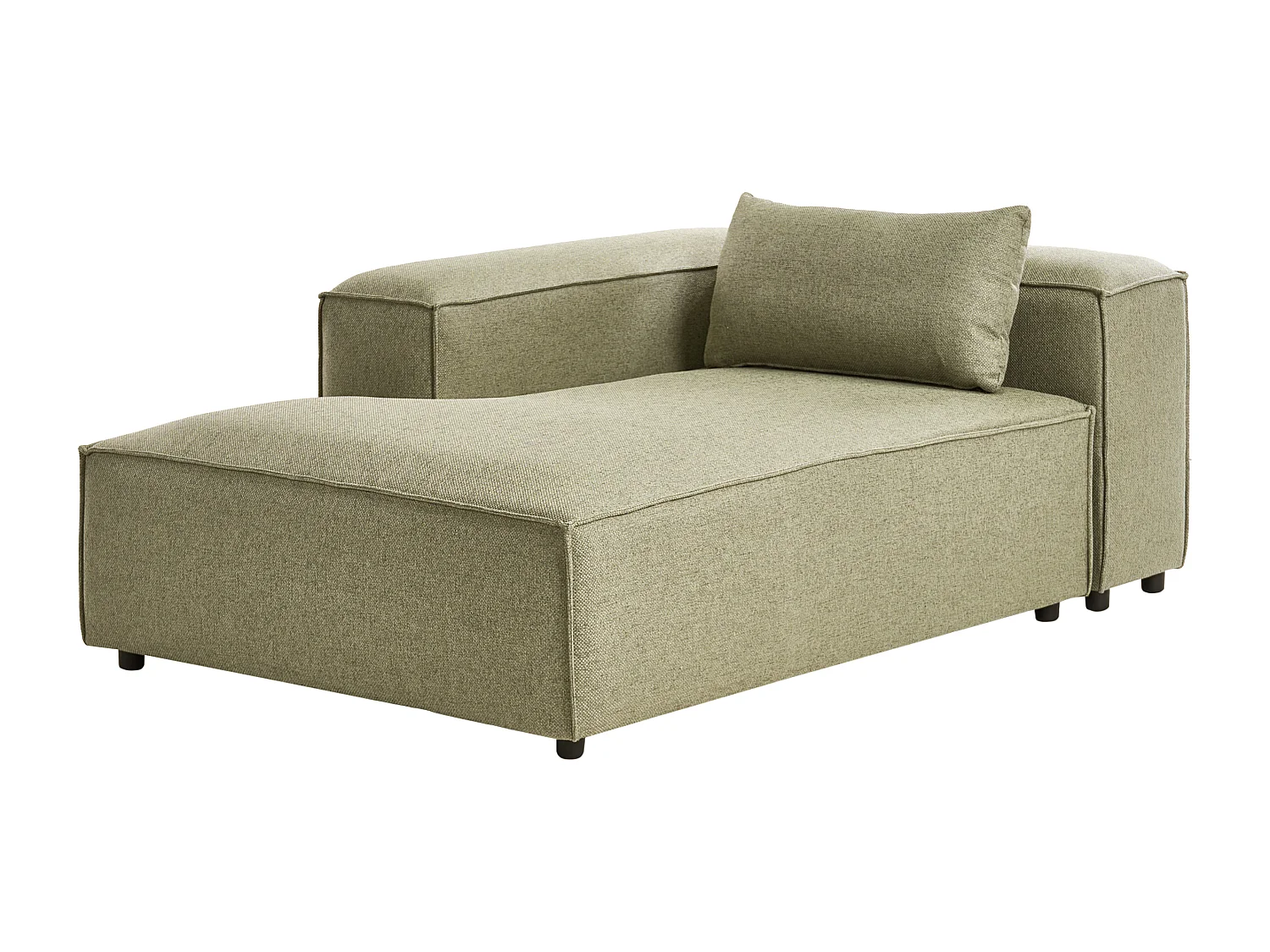 Chaise longue côté droit BRANDE Tissu Vert clair