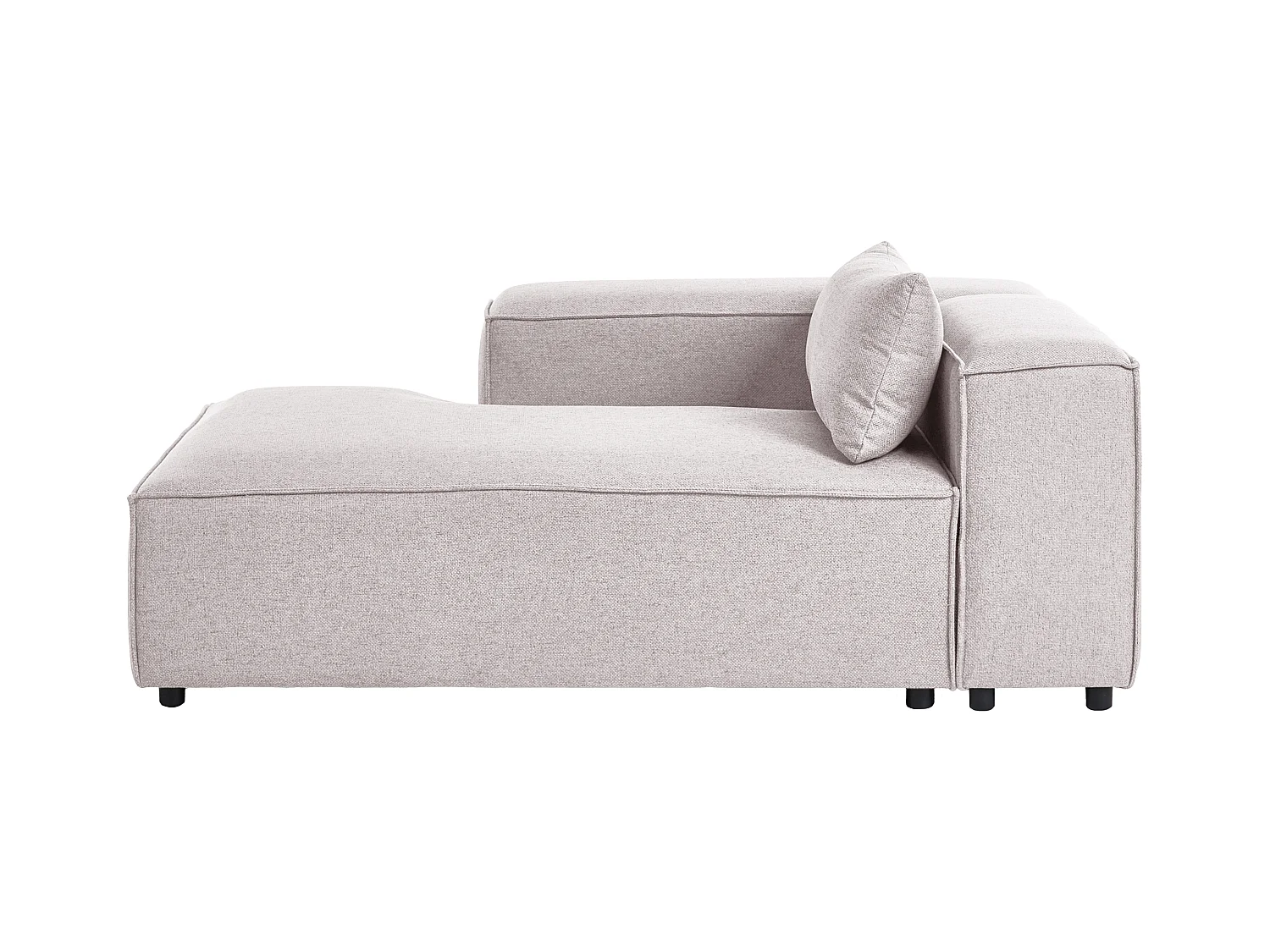 Chaise longue côté droit BRANDE Tissu Marron clair