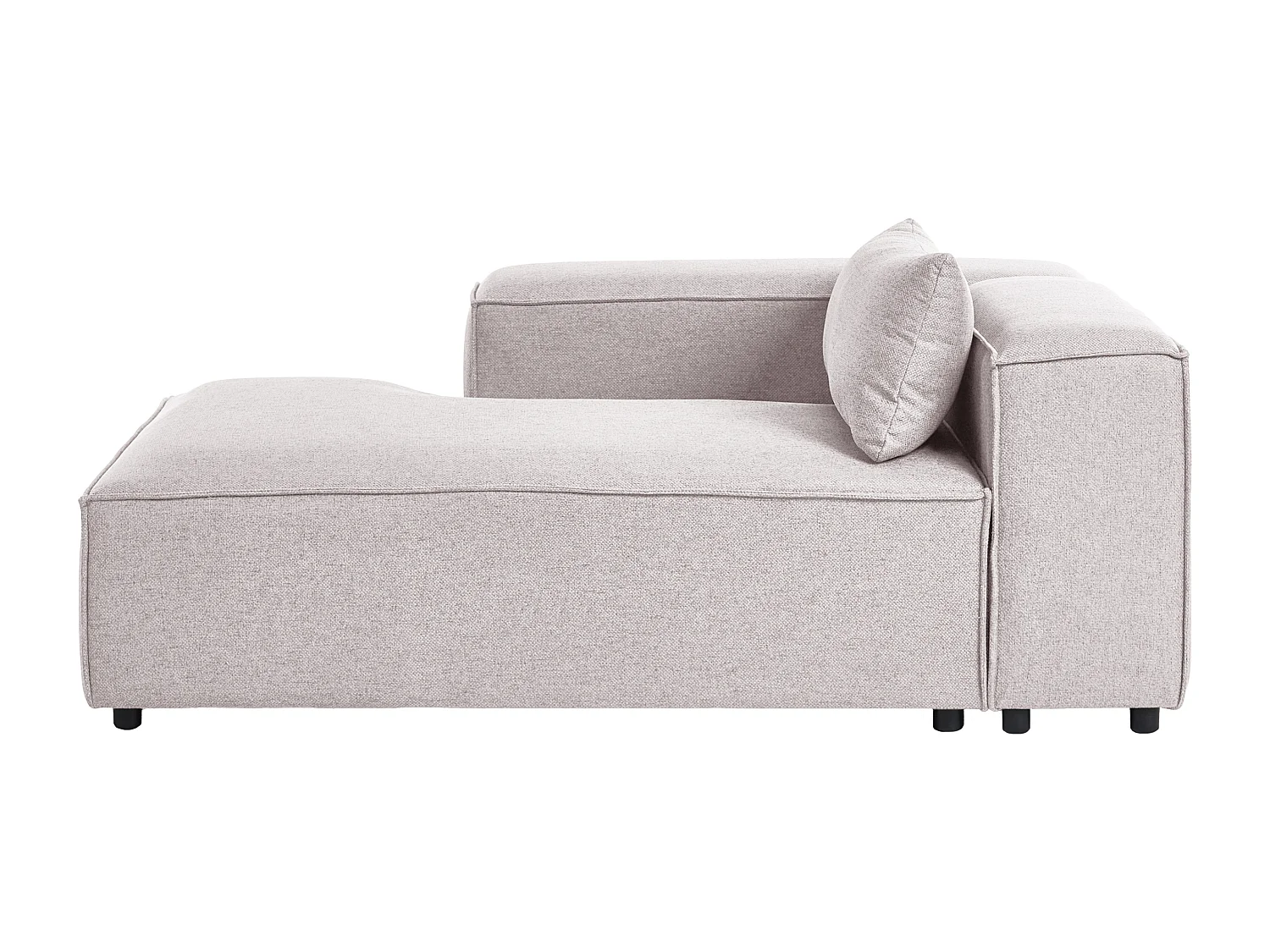 Chaise longue côté droit BRANDE Tissu Marron clair