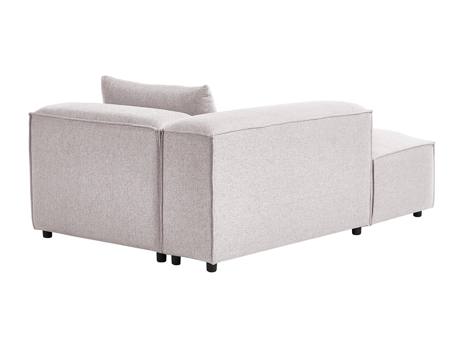 Chaise longue côté droit BRANDE Tissu Marron clair