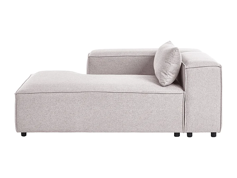 Chaise longue côté droit BRANDE Tissu Marron clair