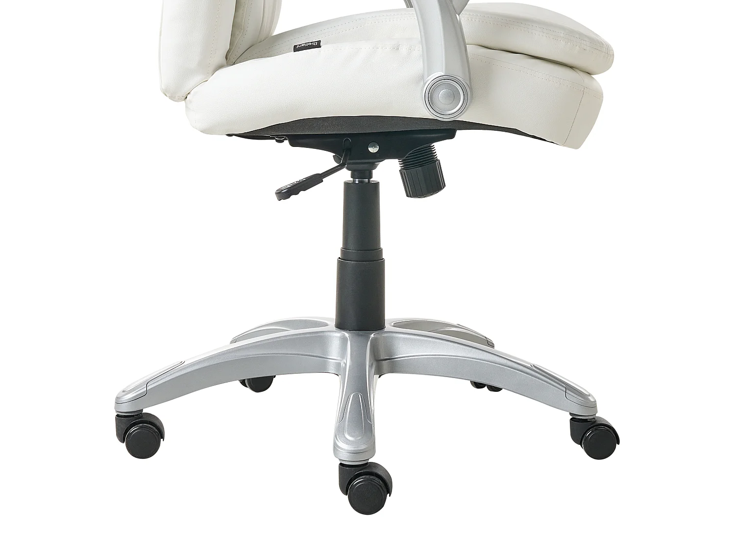 Silla ejecutiva giratoria CHIEF Piel sintética Blanco crema