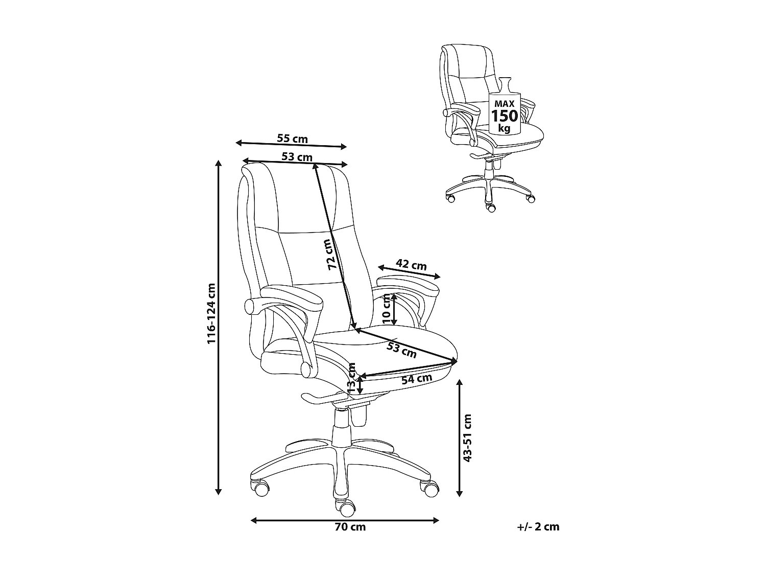 Fauteuil de bureau MAGNUS Lin Gris