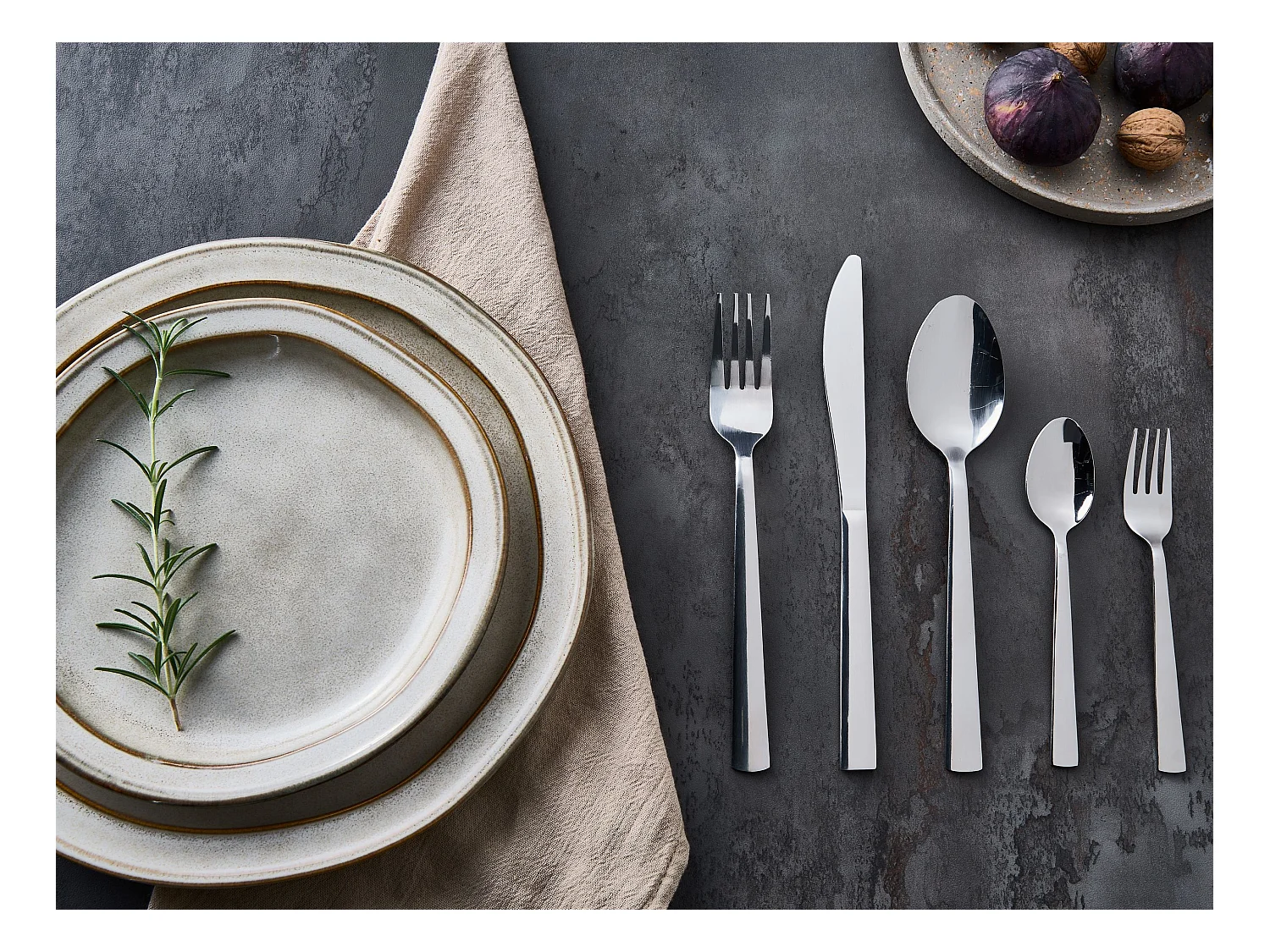 Set de 60 couverts PENNE Argenté