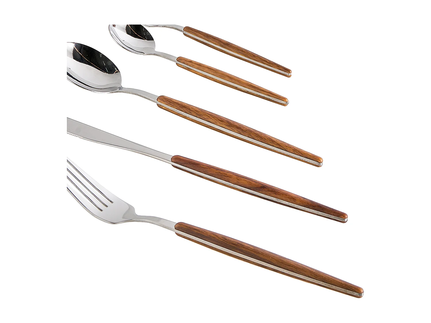 Set de 30 couverts GEMELLI Argenté