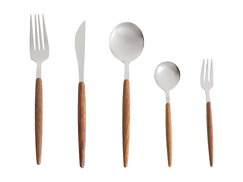 Set de 30 couverts GEMELLI Argenté