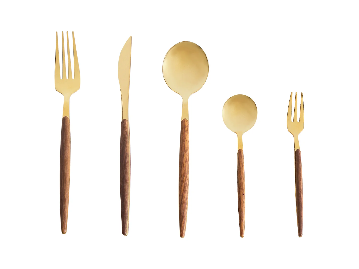 Set de 30 couverts GEMELLI Doré