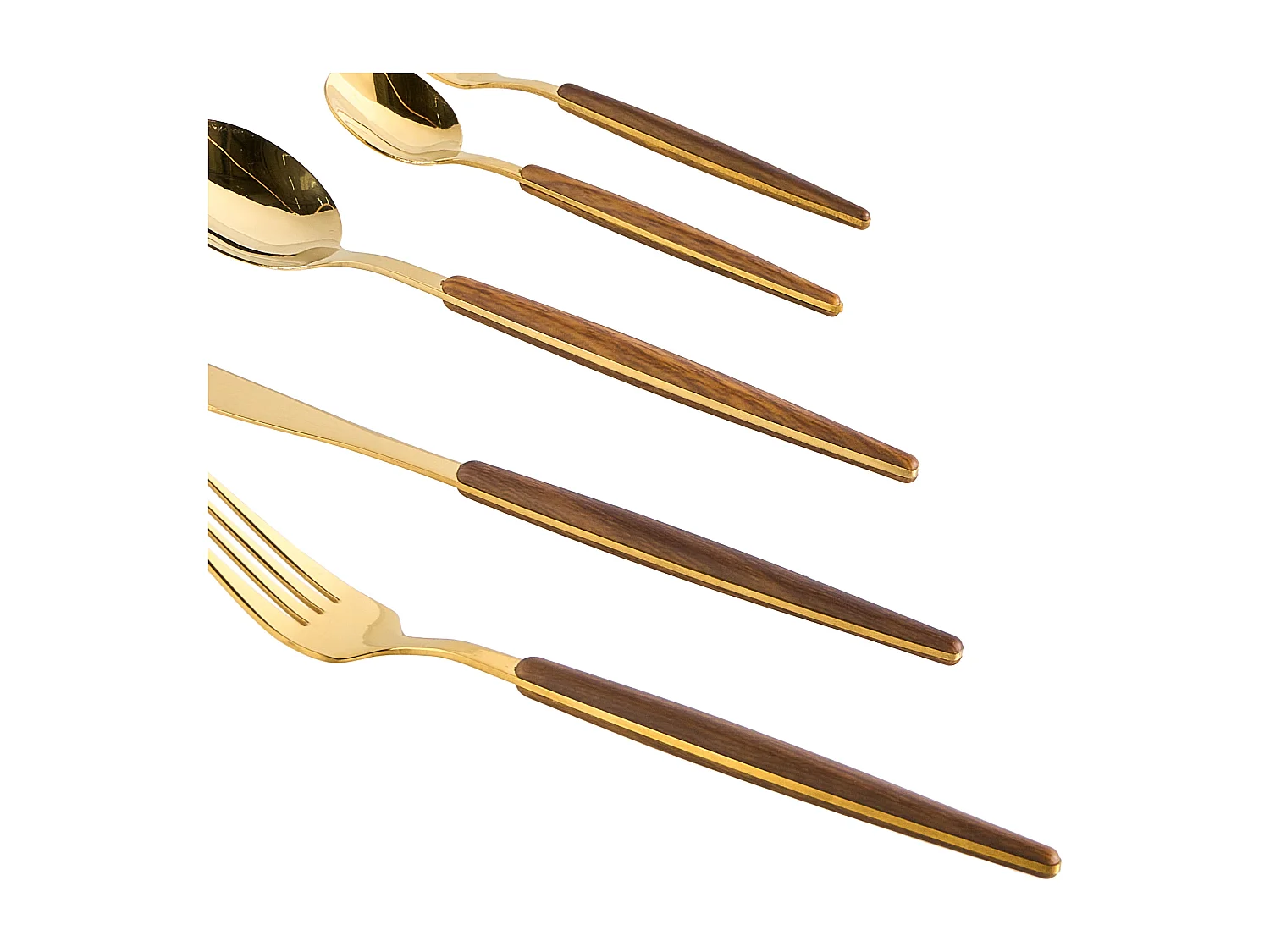 Set de 30 couverts GEMELLI Doré