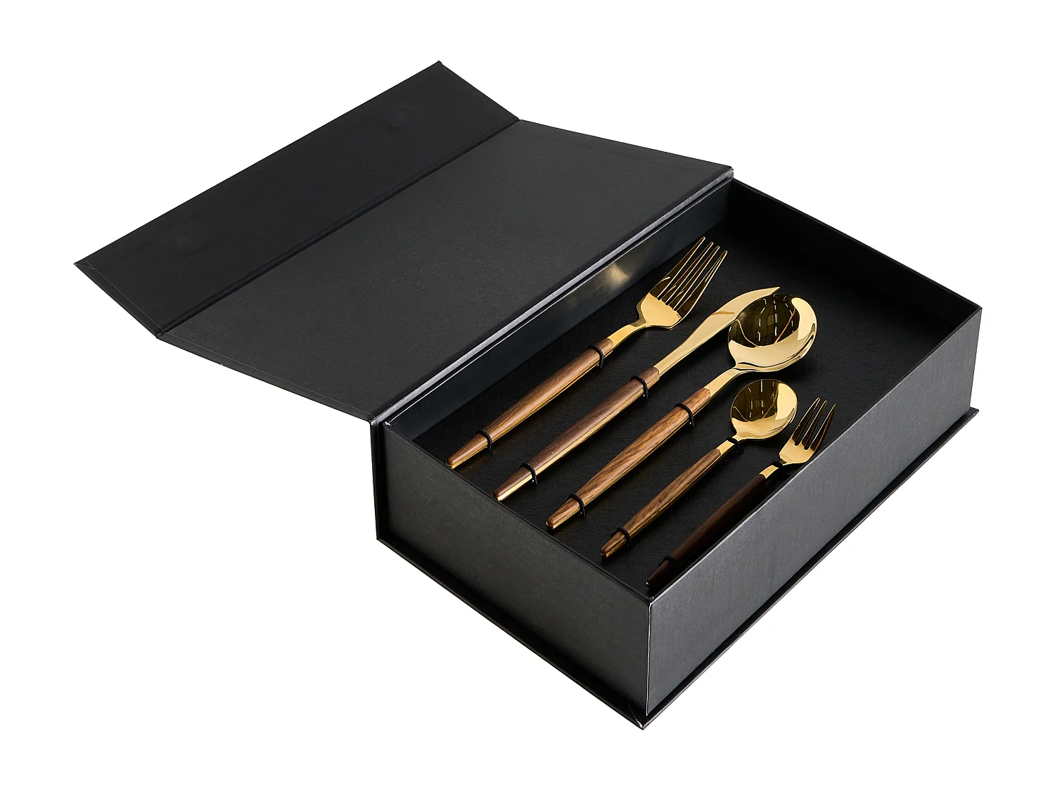 Set de 30 couverts GEMELLI Doré