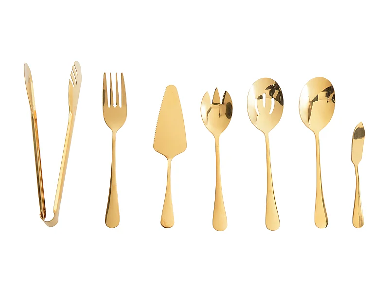 Lot de 7 ustensiles de cuisine ZITI Doré