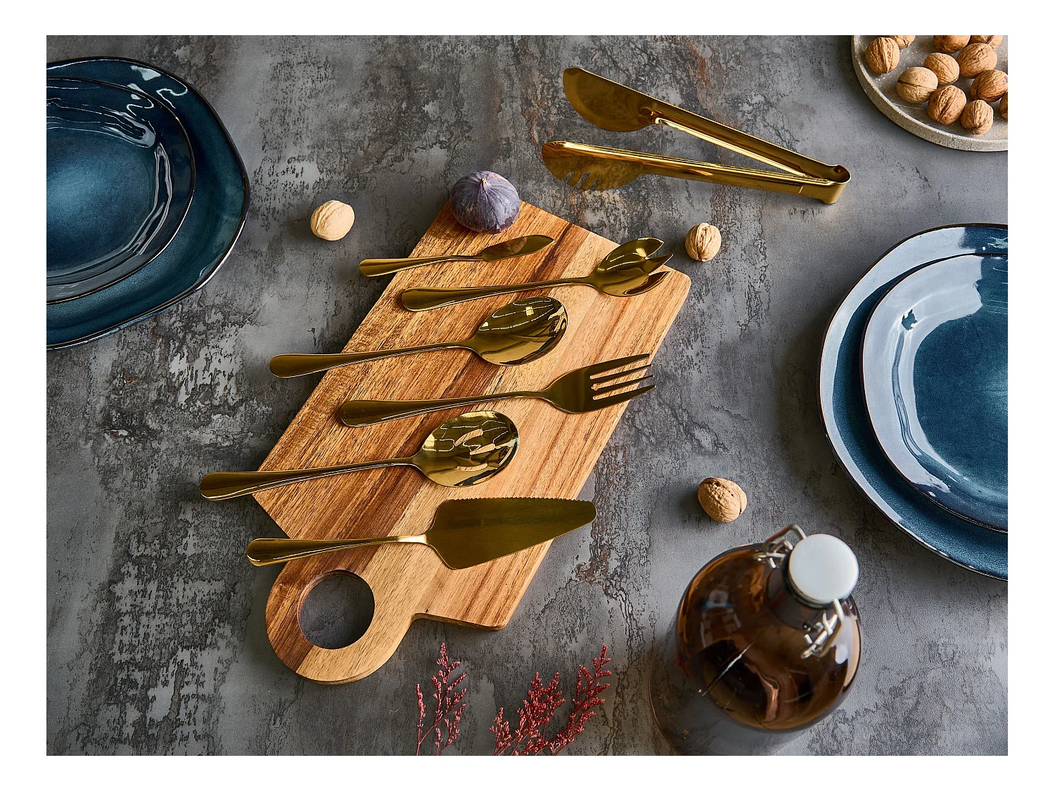 Lot de 7 ustensiles de cuisine ZITI Doré