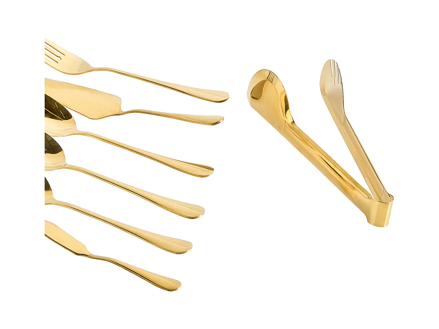 Lot de 7 ustensiles de cuisine ZITI Doré