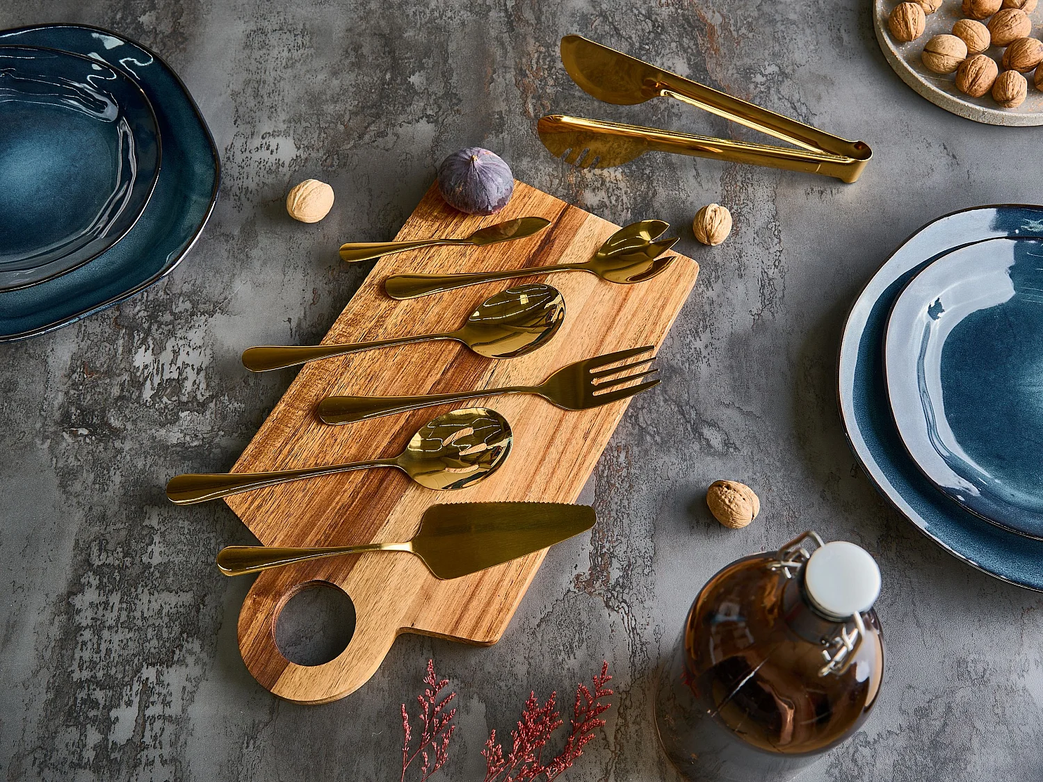 Lot de 7 ustensiles de cuisine ZITI Doré