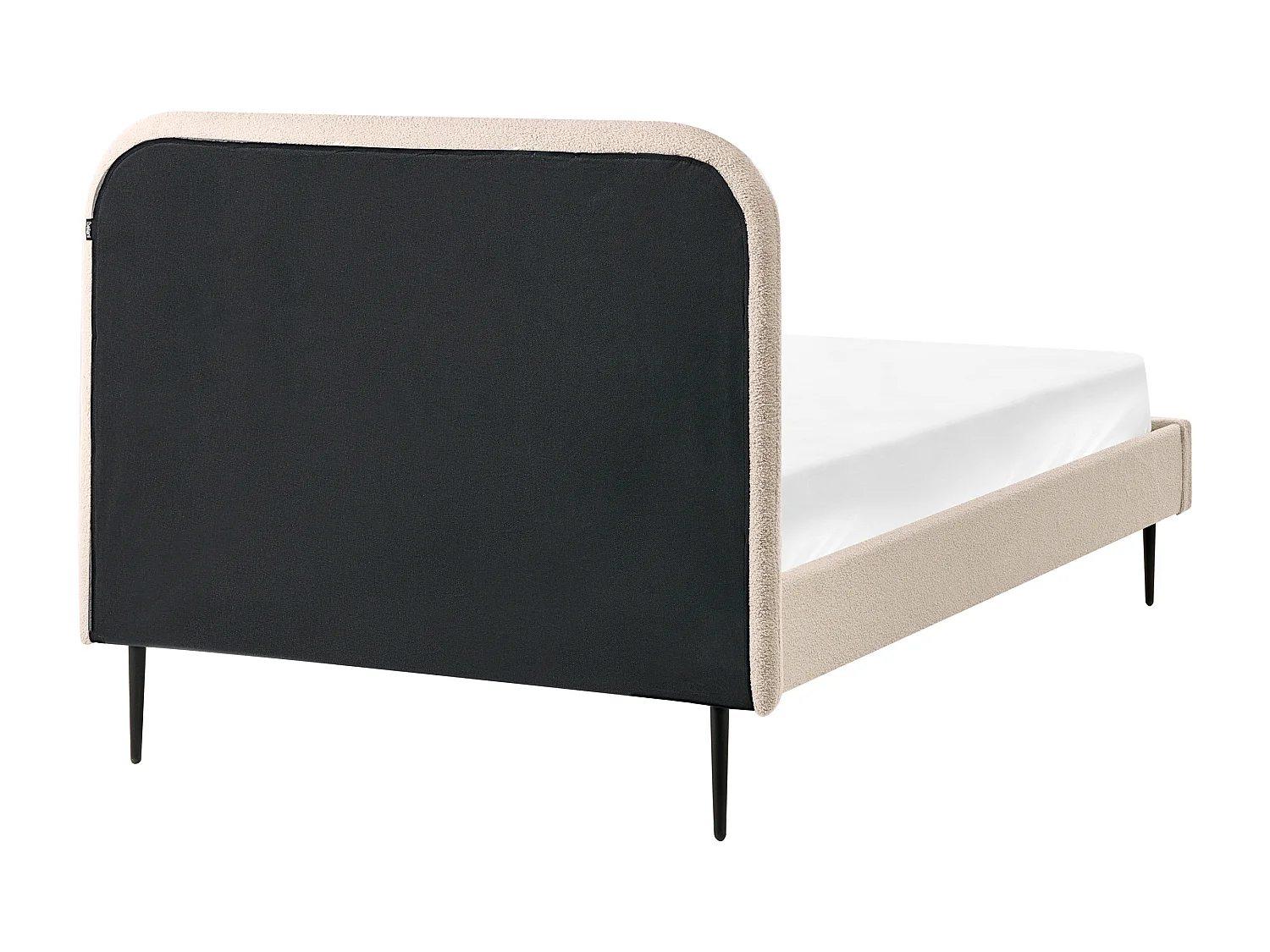 Lit avec sommier Bouclé FLAYAT 120 x 200 cm Beige clair