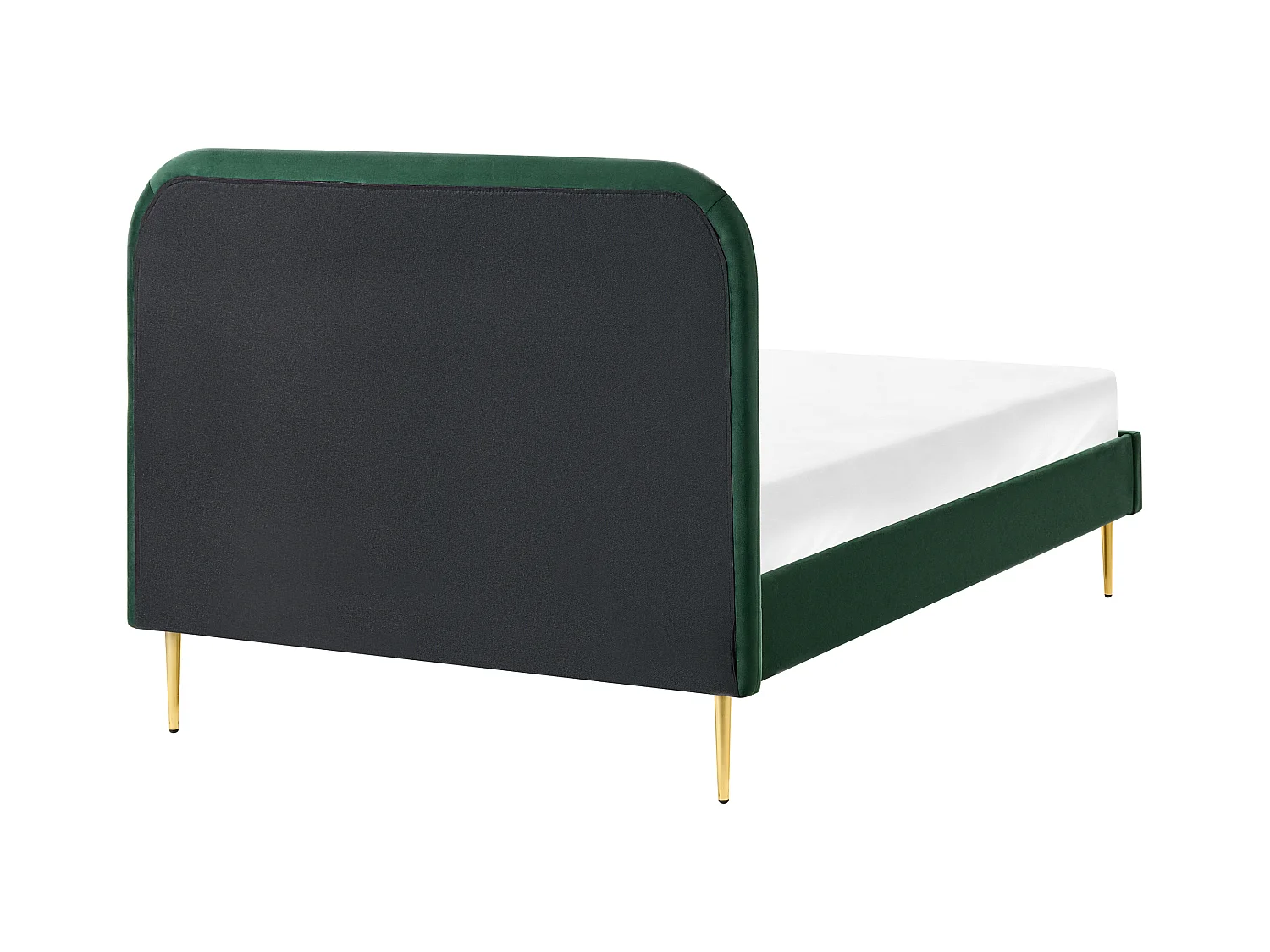 Lit avec sommier Velours FLAYAT 120 x 200 cm Vert foncé