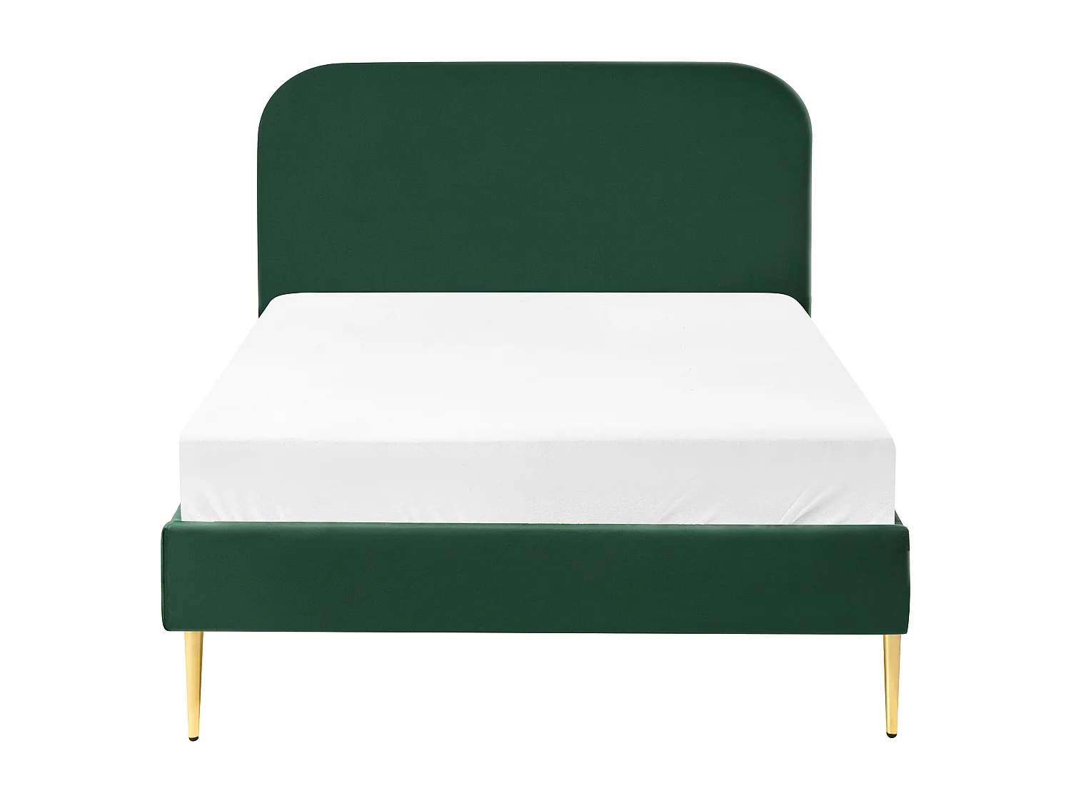 Lit avec sommier Velours FLAYAT 120 x 200 cm Vert foncé