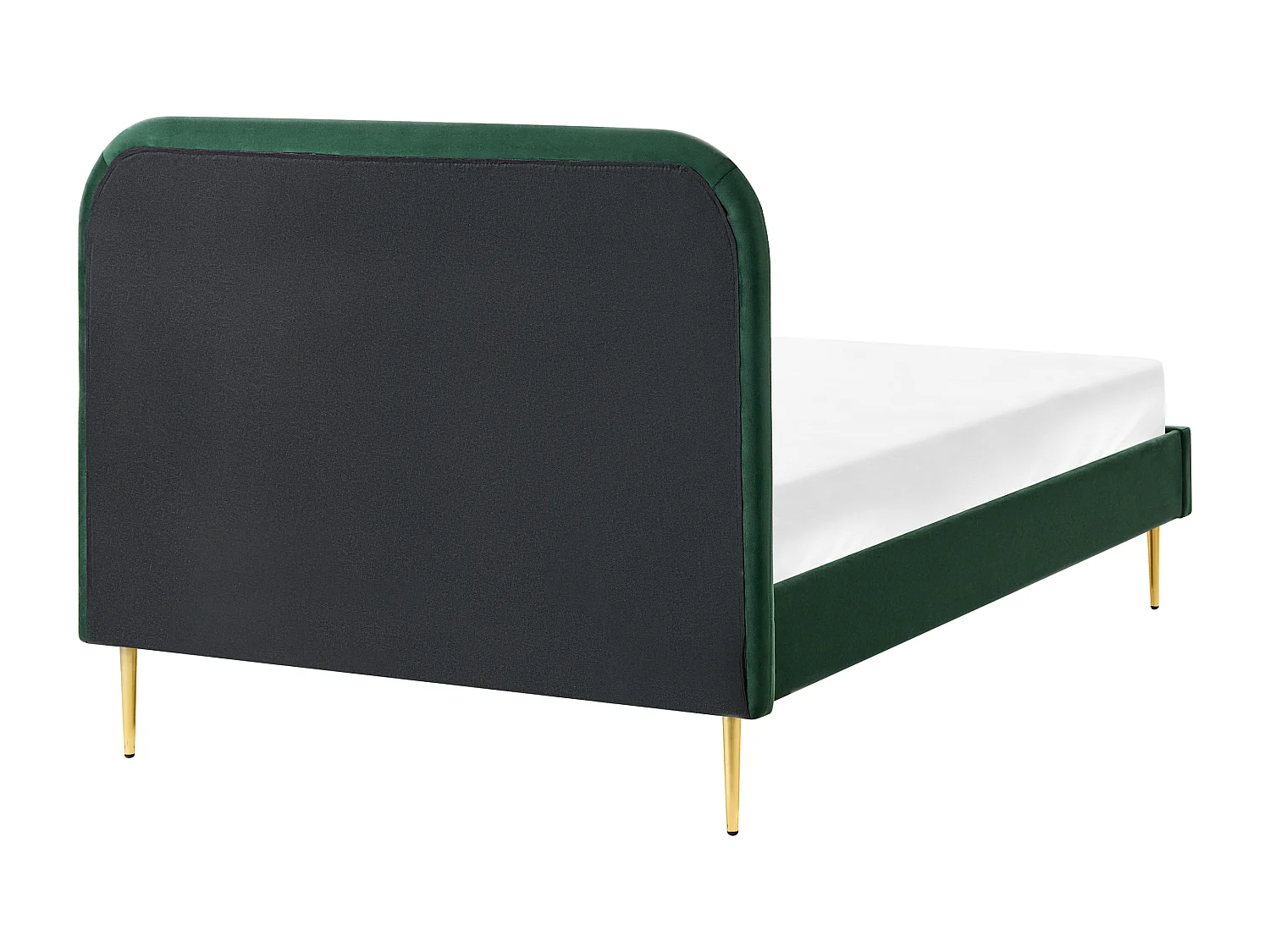 Lit avec sommier Velours FLAYAT 120 x 200 cm Vert foncé