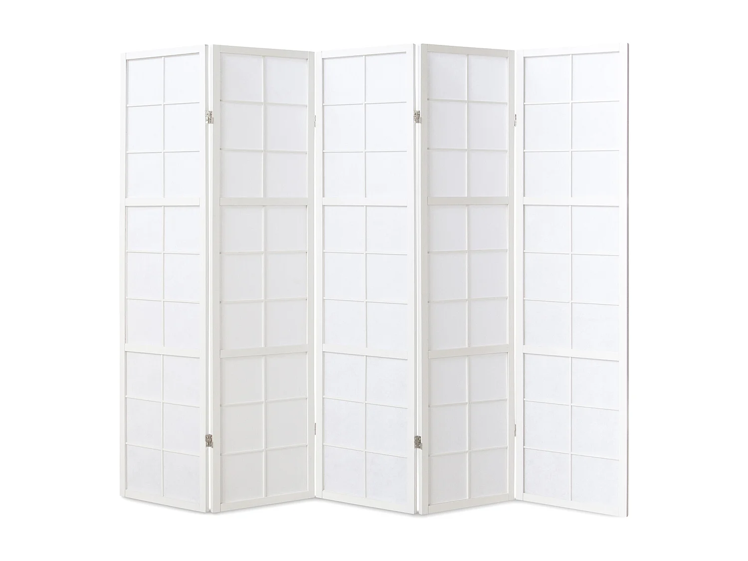 Rumdeler, Home, Shoji 5-panel foldbar, 220x2,2x175 cm, hvid
