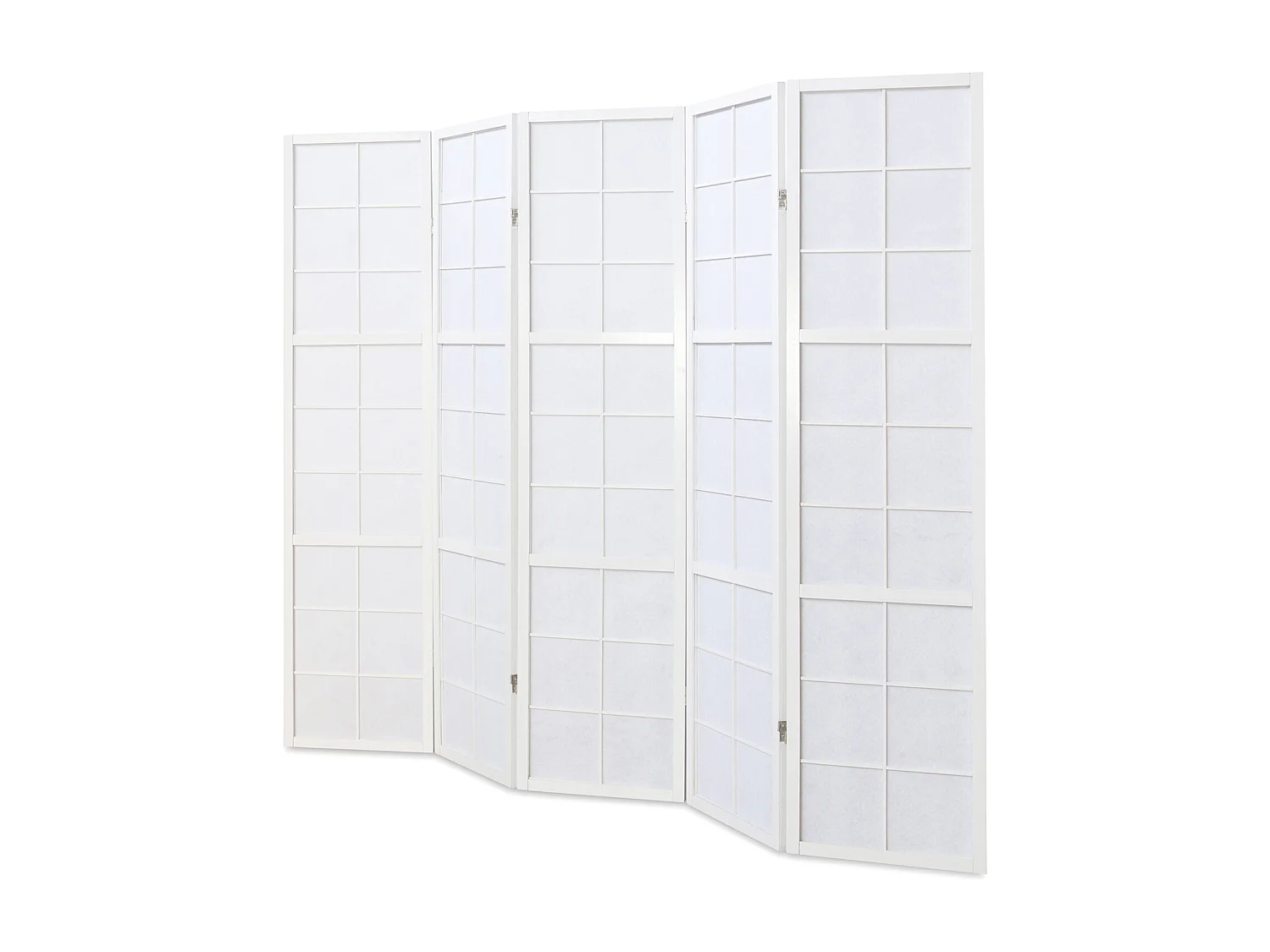 Rumdeler, Home, Shoji 5-panel foldbar, 220x2,2x175 cm, hvid