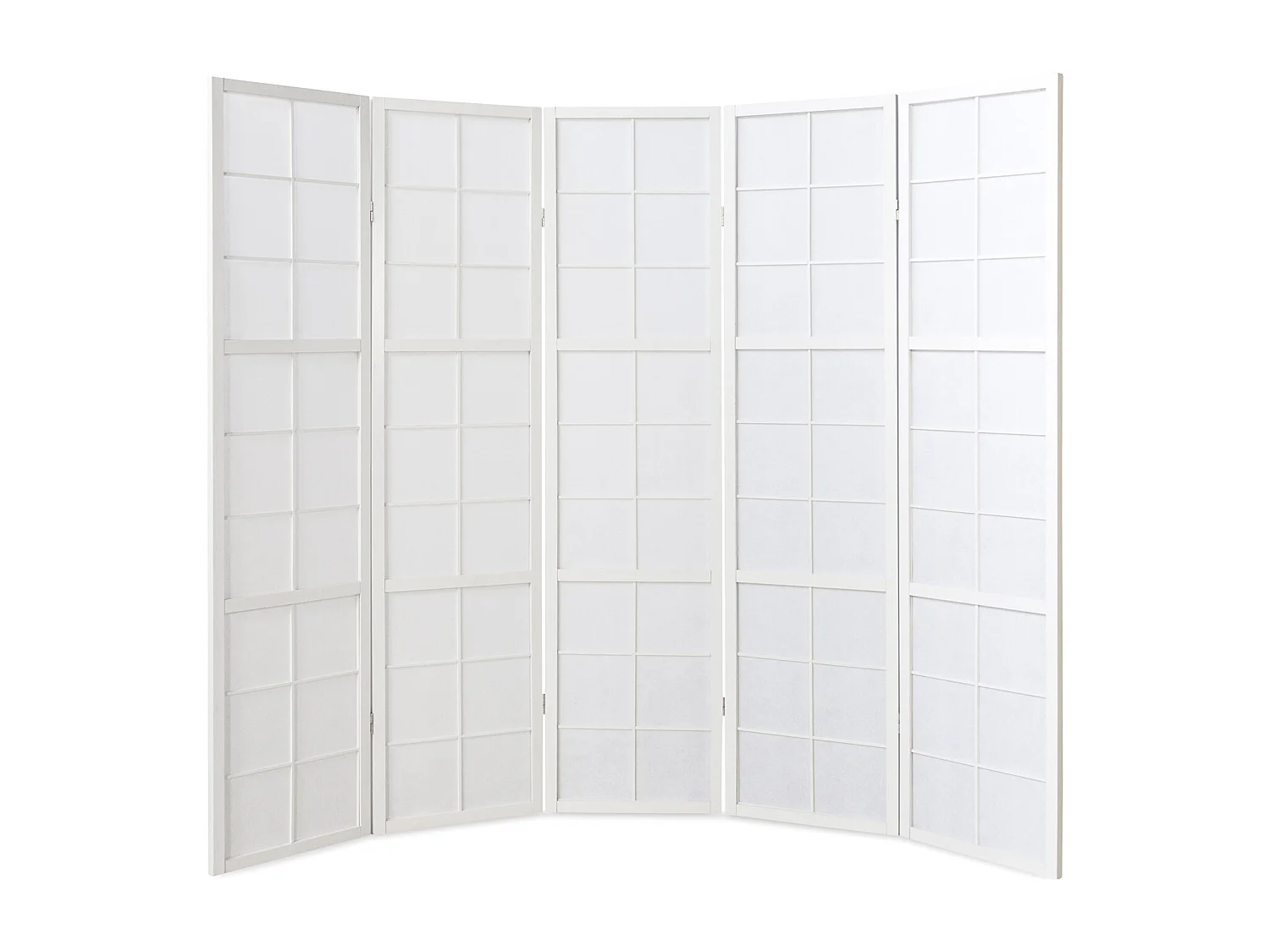 Rumdeler, Home, Shoji 5-panel foldbar, 220x2,2x175 cm, hvid