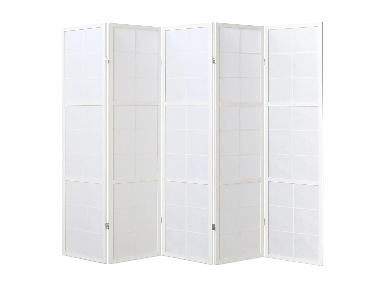 Rumdeler, Home, Shoji 5-panel foldbar, 220x2,2x175 cm, hvid