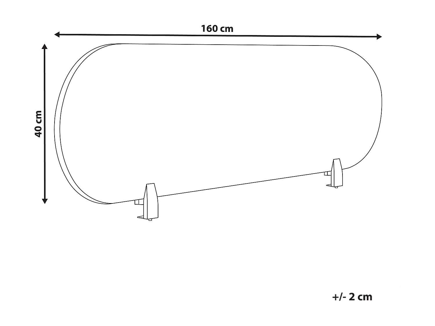 Paravent de bureau 160 x 40 cm vert SPARKY