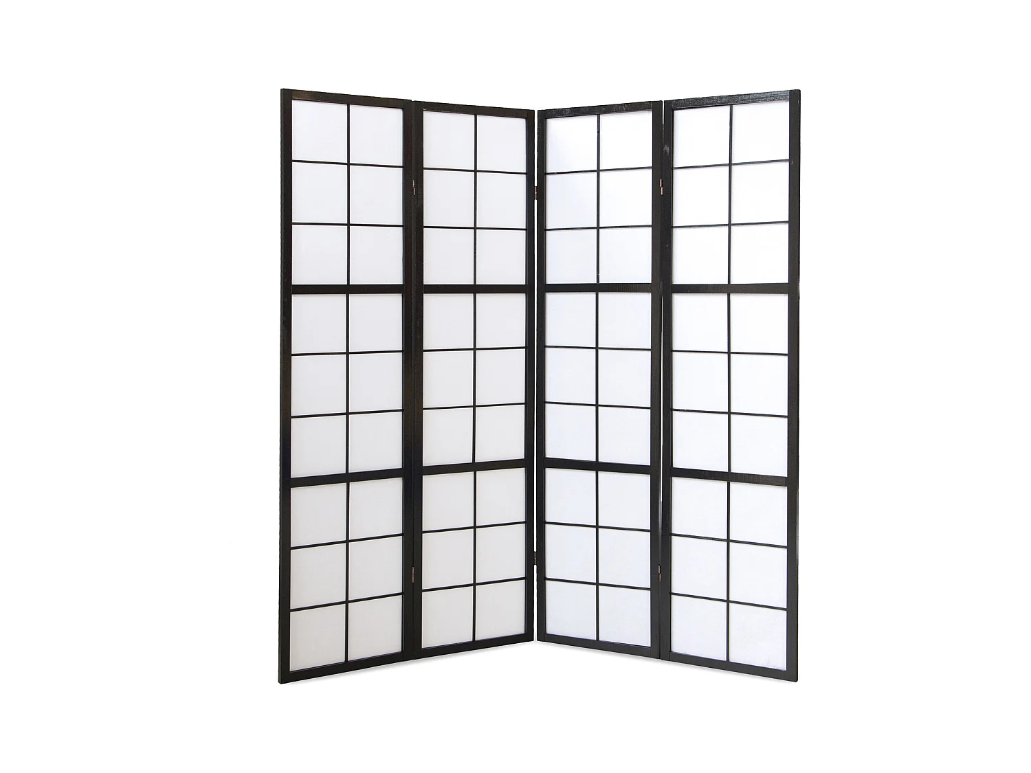 Kamerscheider 176x175x2,2 cm zwart Shoji