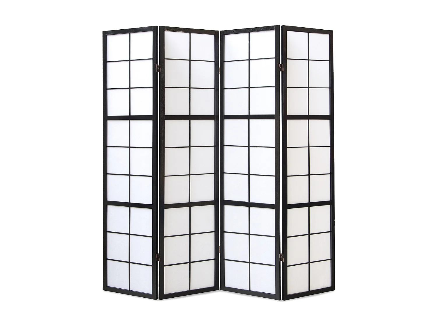 Raumteiler 176x175x2,2 cm schwarz Shoji
