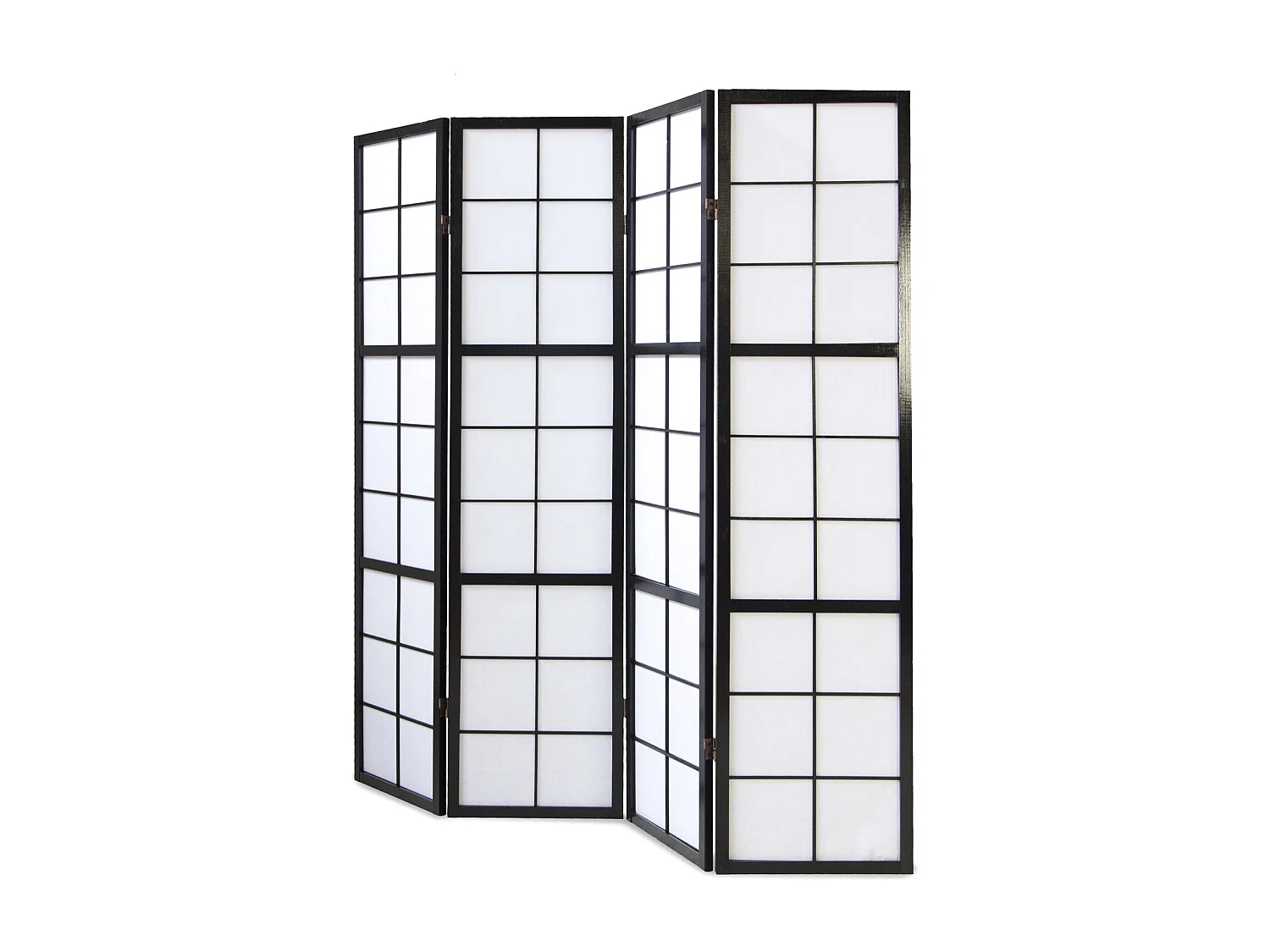 Paravent 176x175x2,2 cm noir Shoji