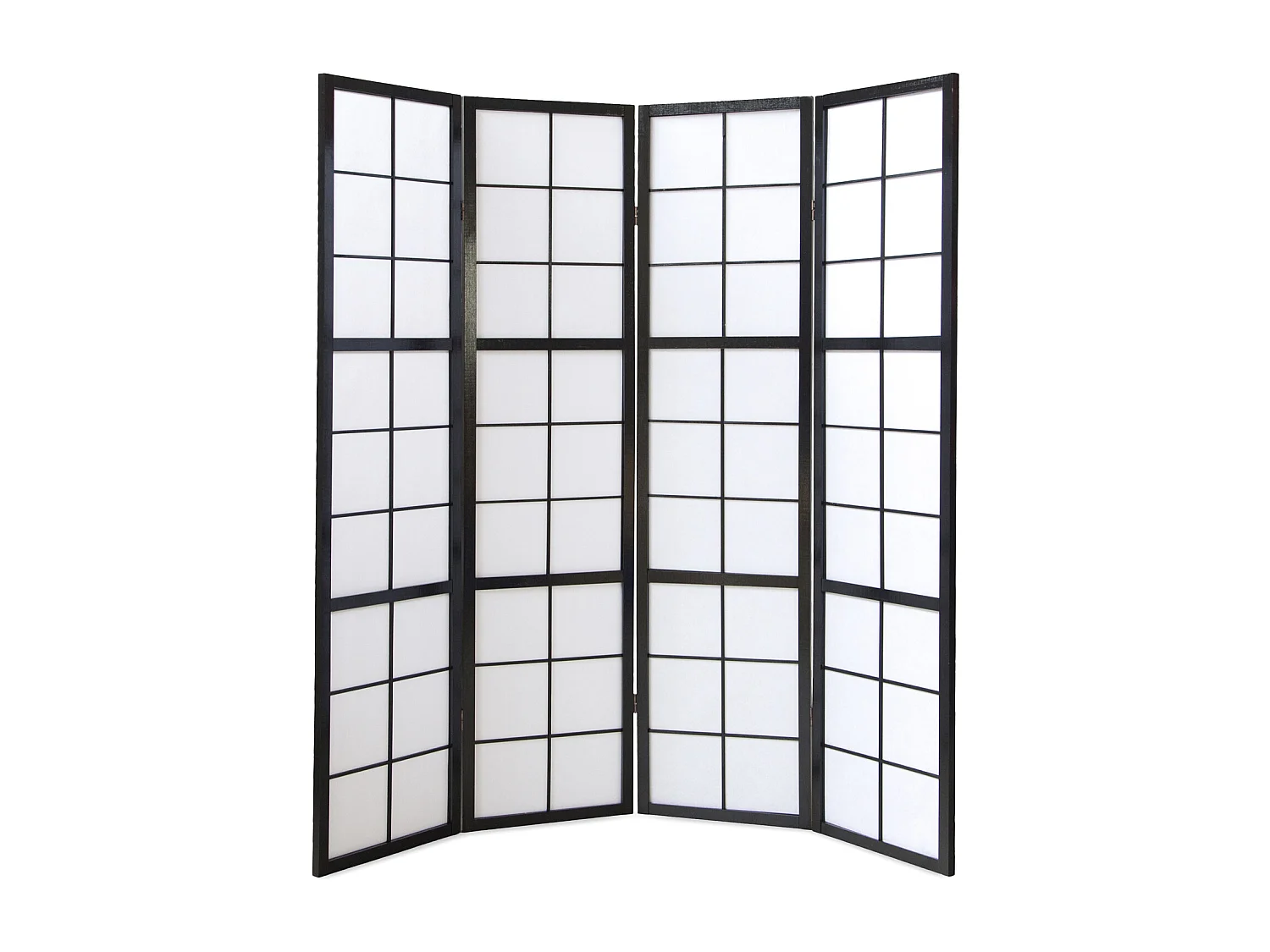 Paravent 176x175x2,2 cm noir Shoji