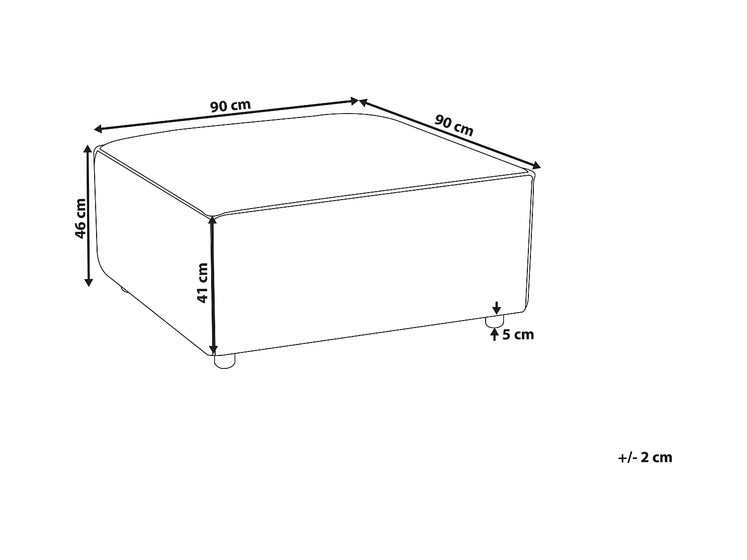 Ottoman BRANDE Tissu Vert clair