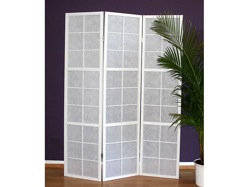 Raumteiler 175x132x2,2 cm weiß Shoji