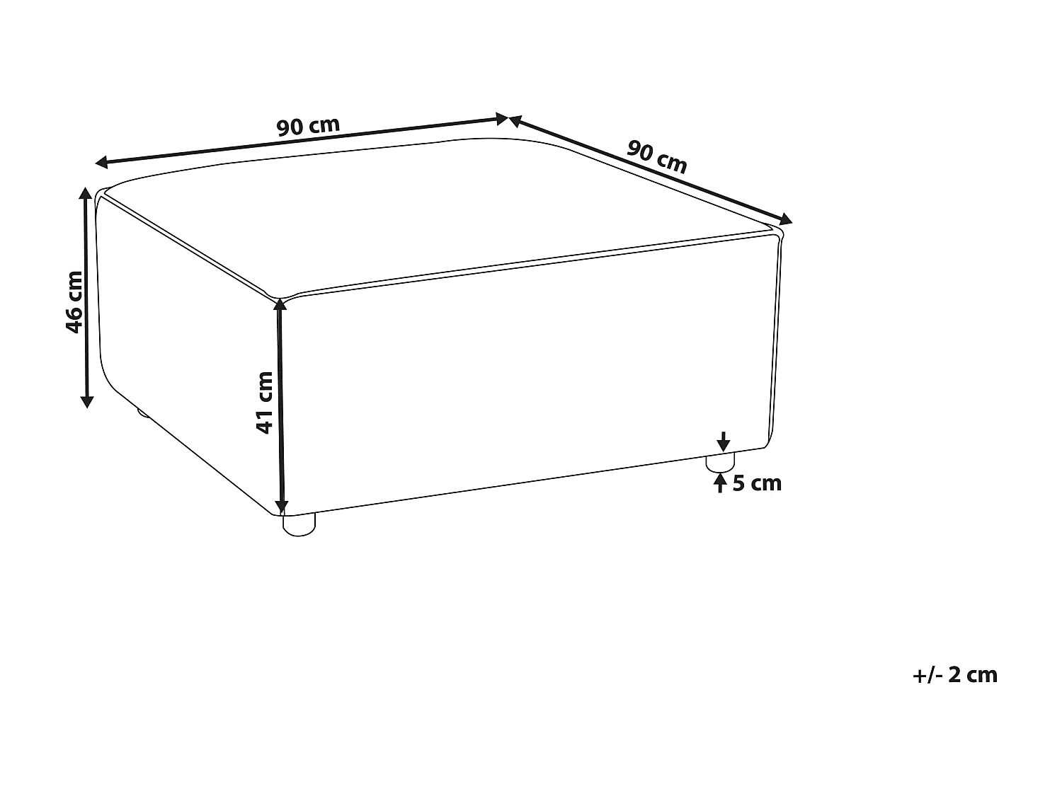 Ottoman BRANDE Tissu Marron clair