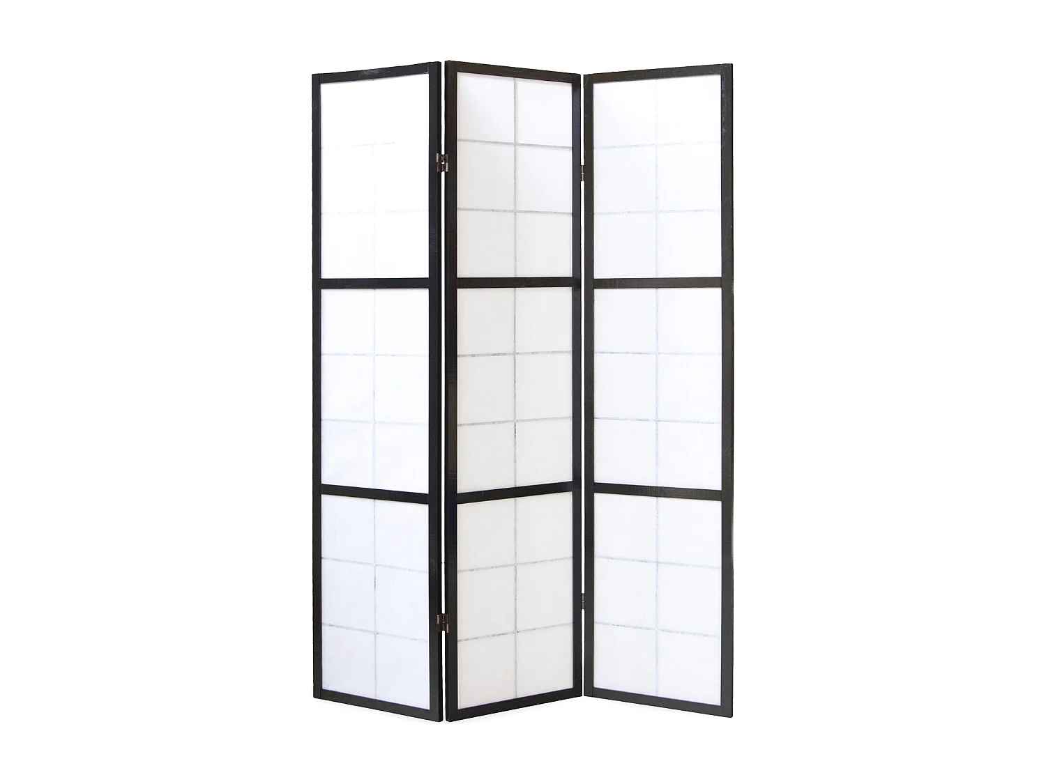Raumteiler 132x2,2x175 cm Schwarz Shoji