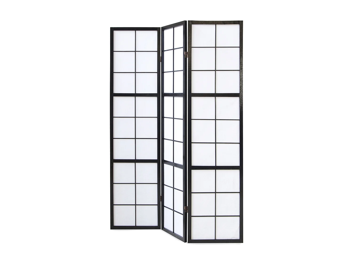 Raumteiler 132x2,2x175 cm Schwarz Shoji