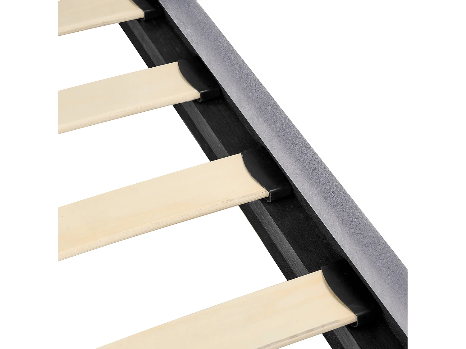 Lit avec sommier Velours FLAYAT 120 x 200 cm Gris