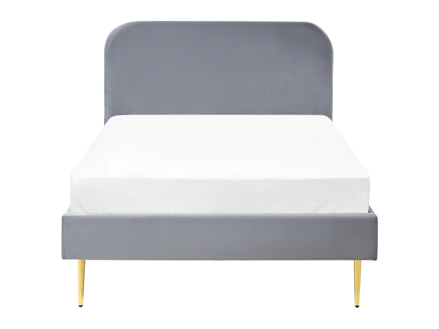 Bed Velvet FLAYAT 120 x 200 cm (EU Small Double) Grey