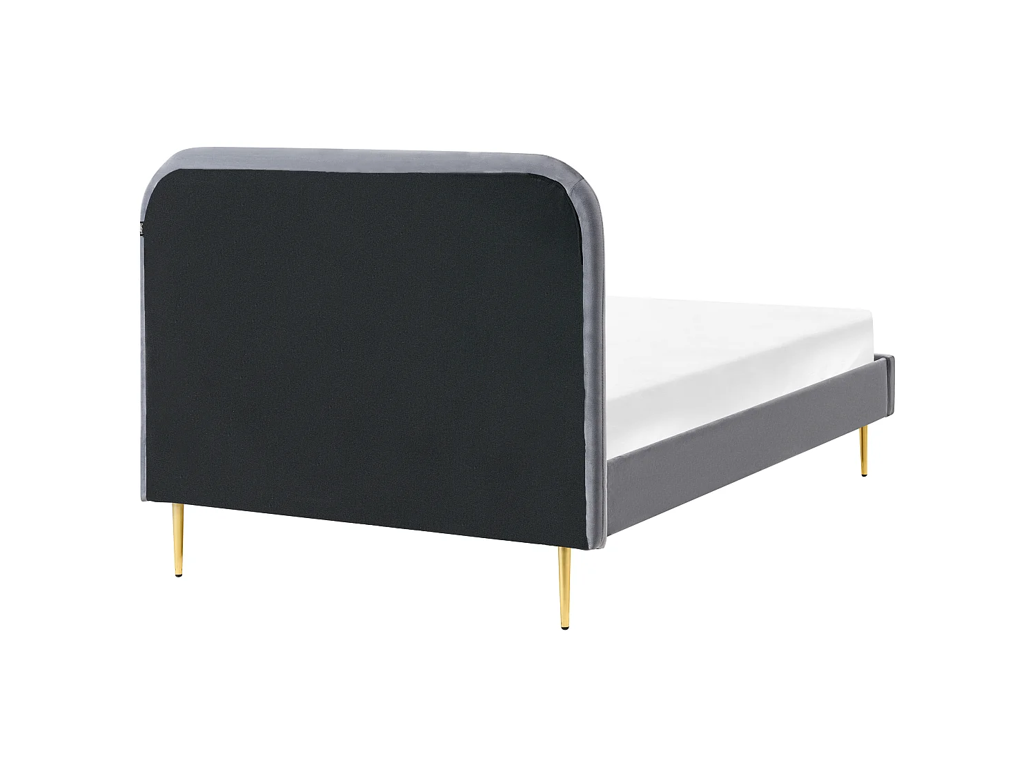 Bed Velvet FLAYAT 120 x 200 cm (EU Small Double) Grey