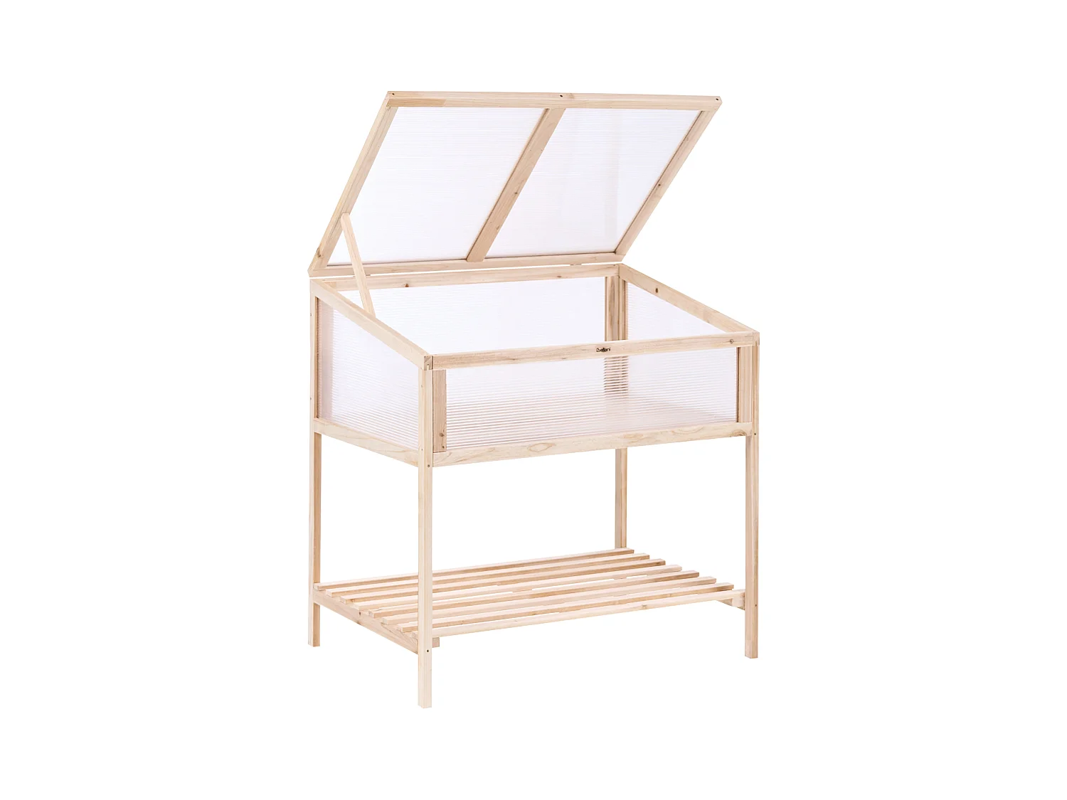 Serre de balcon ARANOVA Bois de sapin Marron clair 58 cm