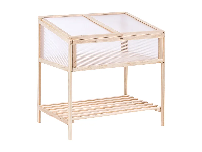 Serre de balcon ARANOVA Bois de sapin Marron clair 58 cm