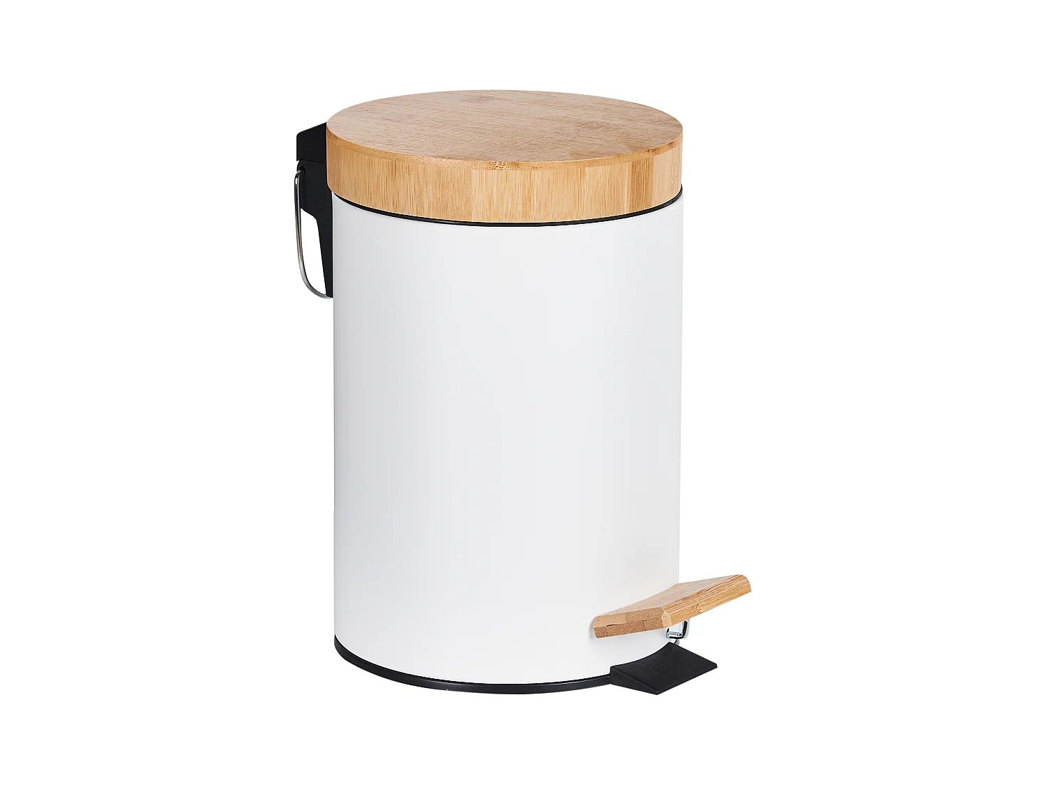Lot de 2 poubelles à pédale 3 L ECOSMART Métal Blanc