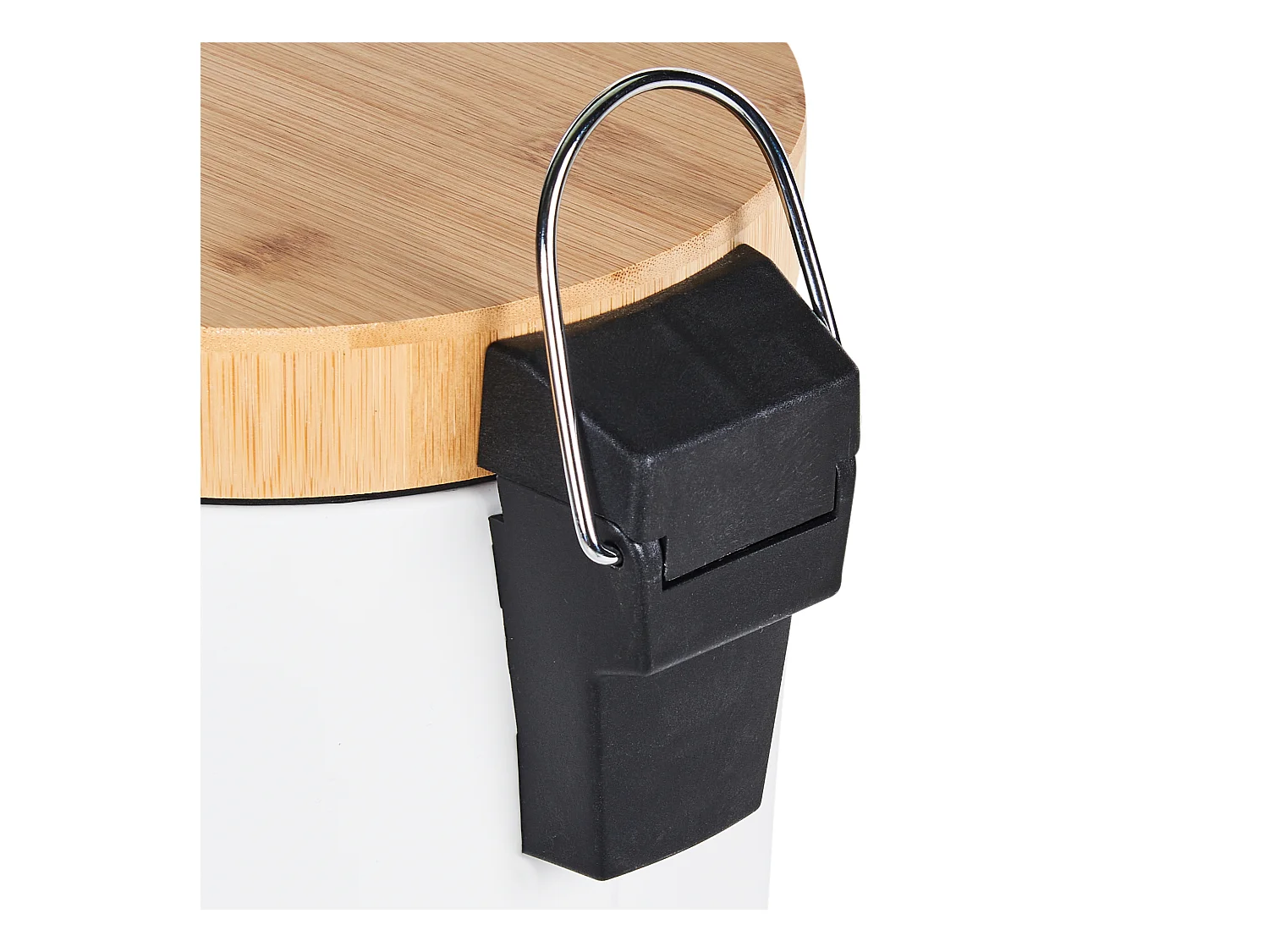 Lot de 2 poubelles à pédale 3 L ECOSMART Métal Blanc