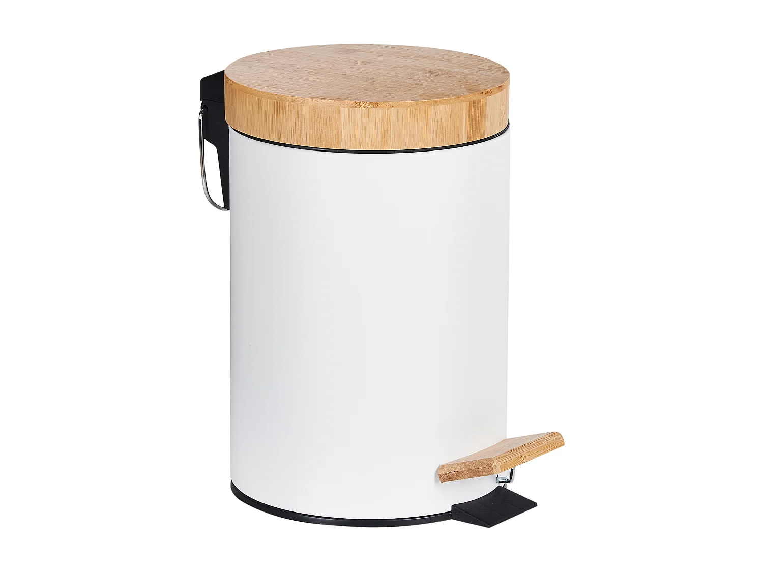 Lot de 2 poubelles à pédale 3 L ECOSMART Métal Blanc