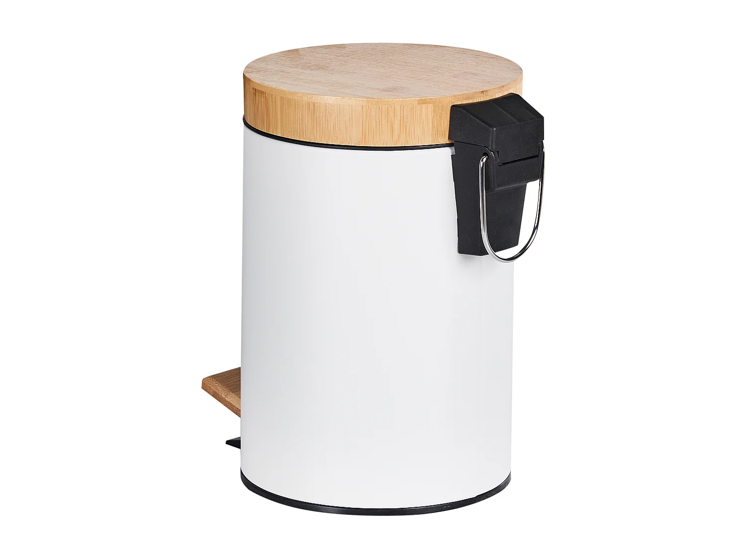Lot de 2 poubelles à pédale 3 L ECOSMART Métal Blanc