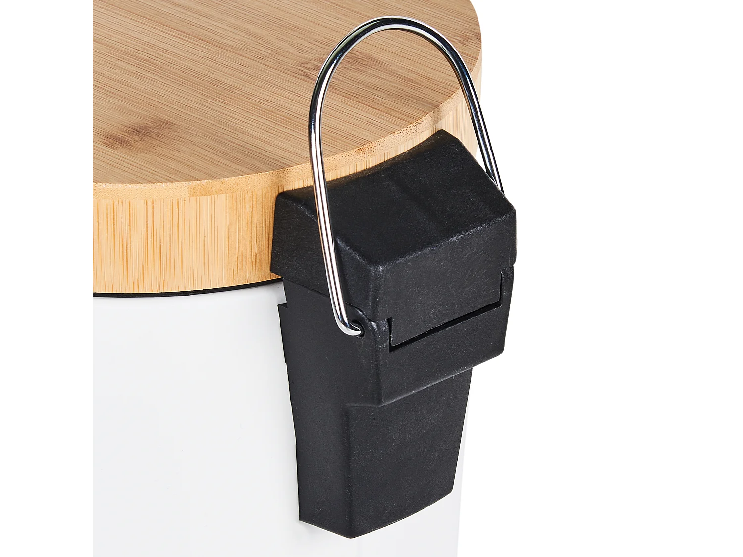 Lot de 2 poubelles à pédale 3 L ECOSMART Métal Blanc