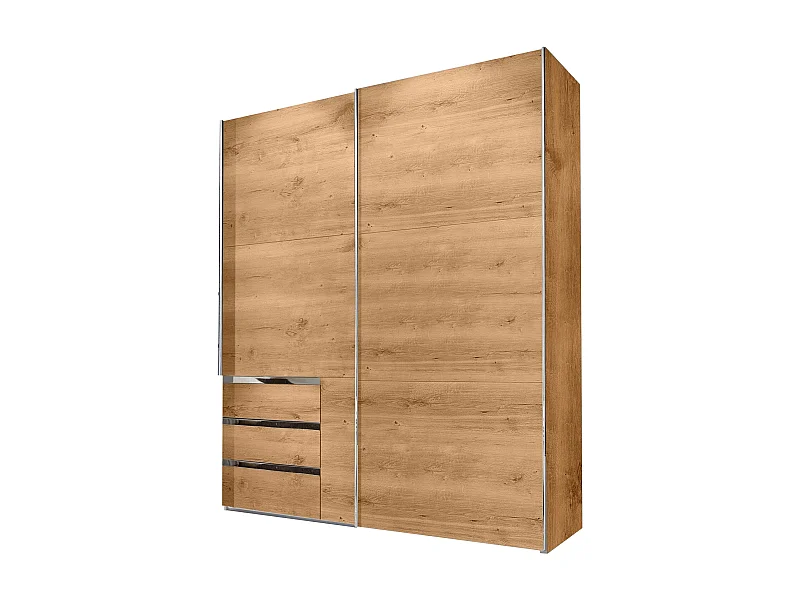SCHWEBETÜRENSCHRANK Level Plankeneiche 250 / 65 / 216cm