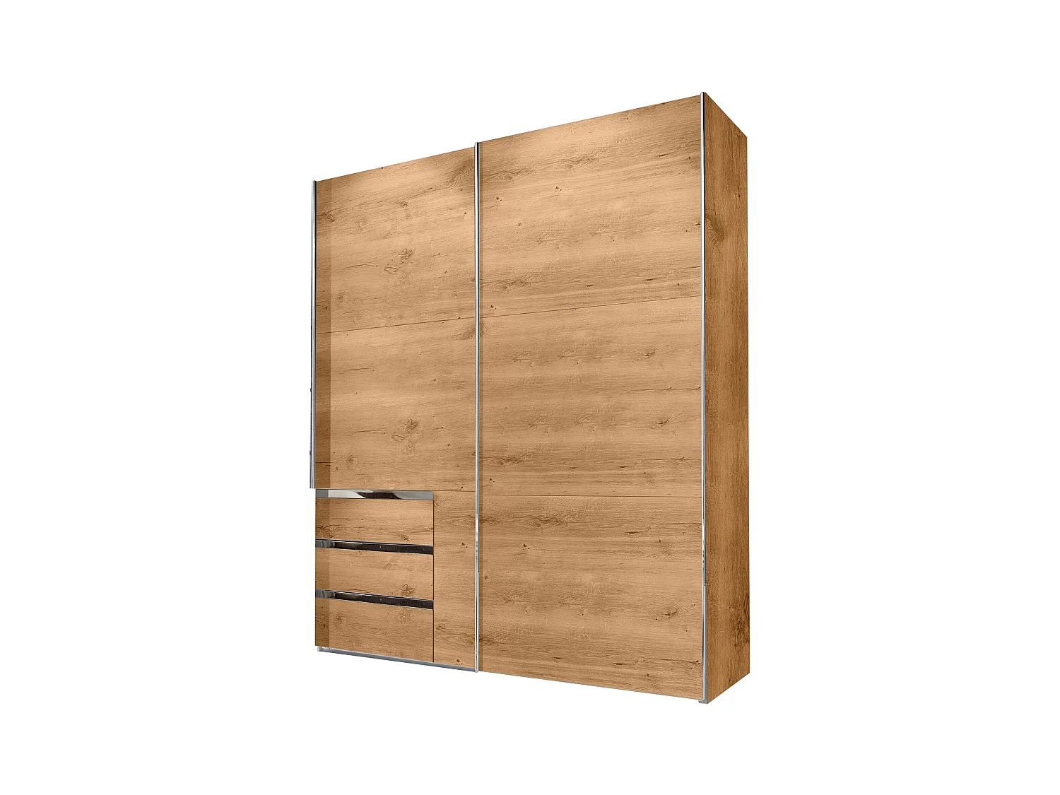 SCHWEBETÜRENSCHRANK Level Plankeneiche 250 / 65 / 216cm