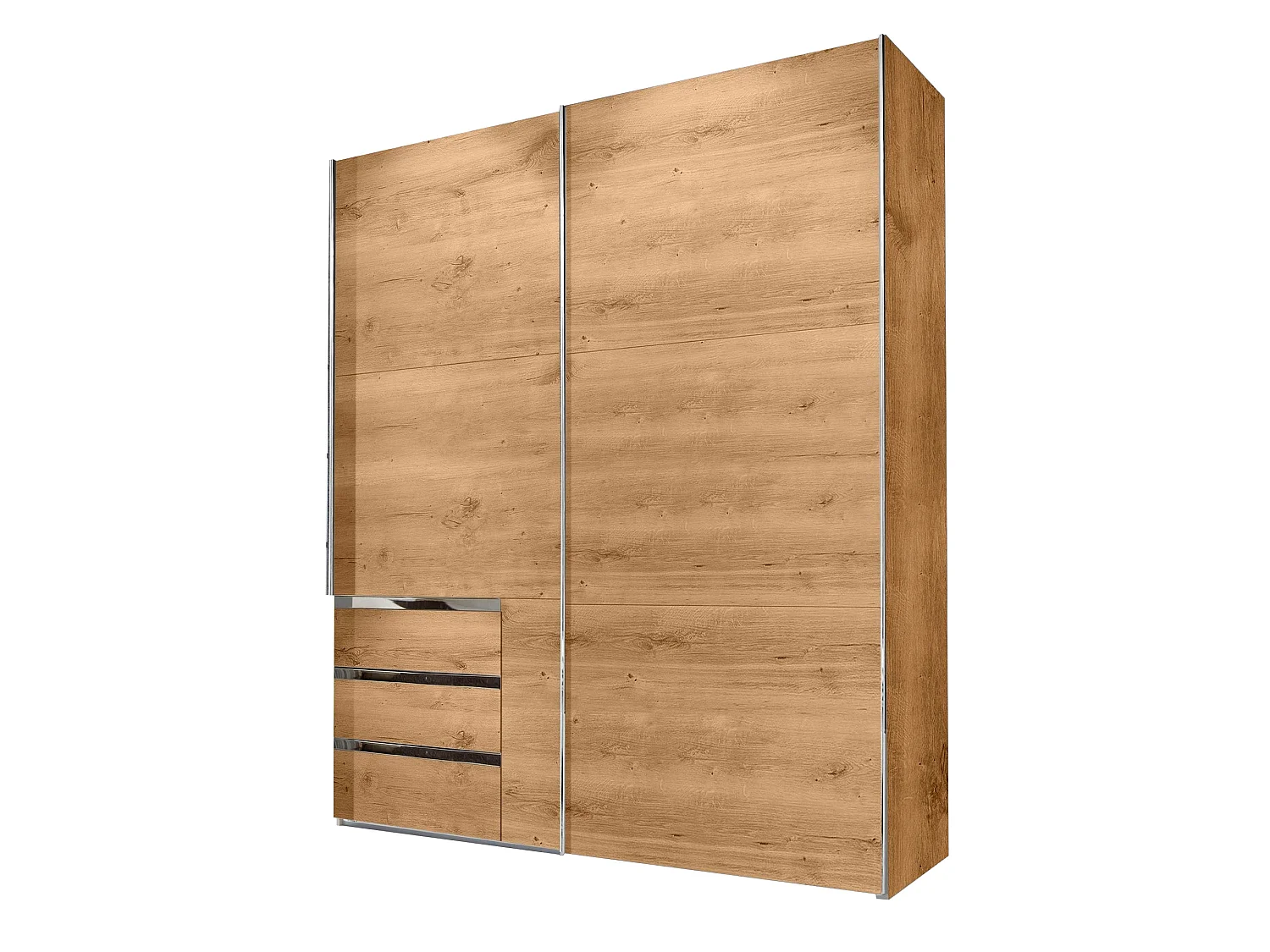 SCHWEBETÜRENSCHRANK Level Plankeneiche 250 / 65 / 216cm