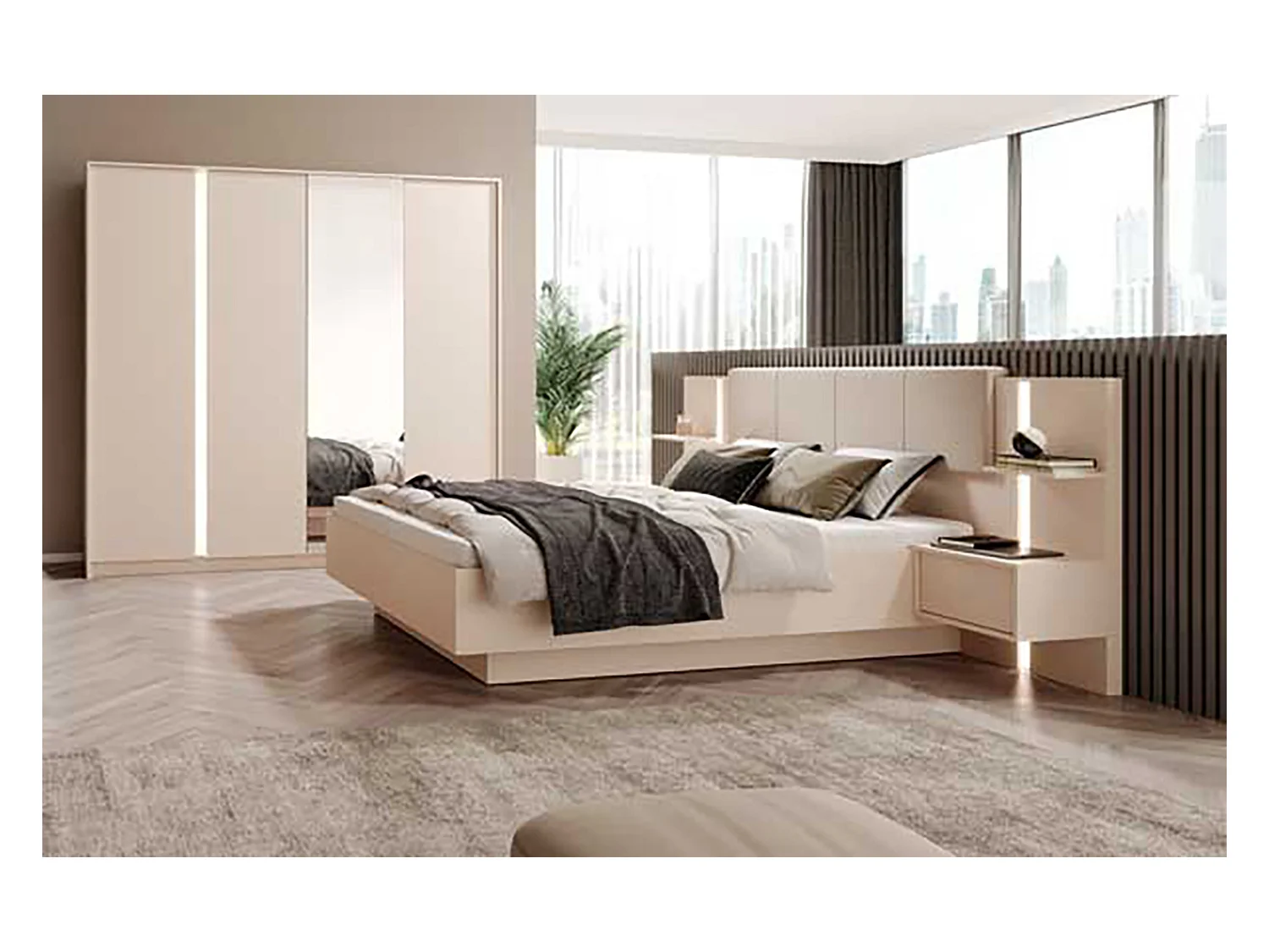 DREHTÜRENSCHRANK Dast beige 223 / 55 / 210cm